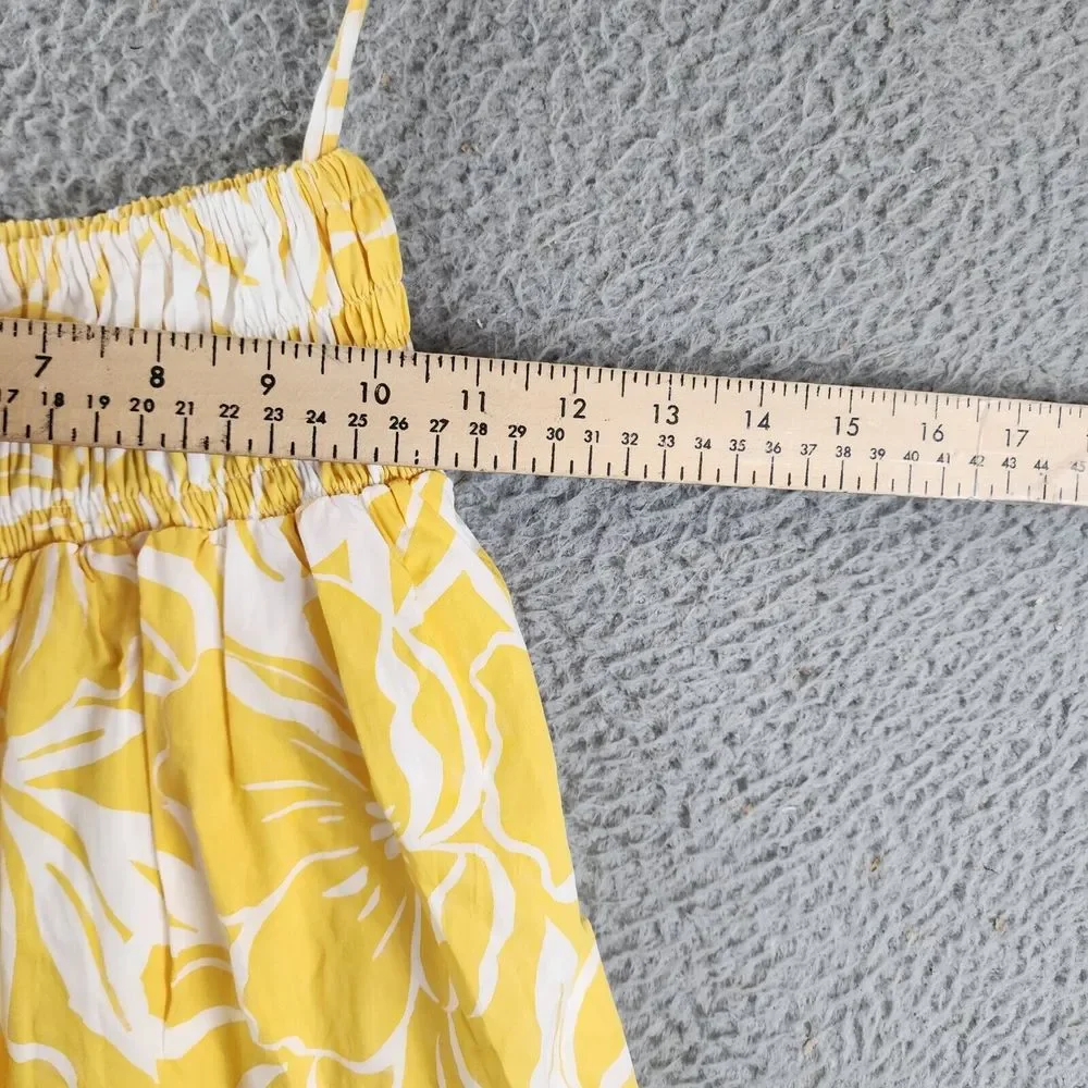 Faithfull the Brand Kiera Skirt Women's 4 Marigold Smocked Waist Band - Picture 5 of 15
